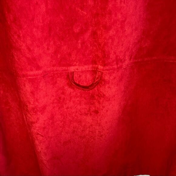 Vintage Dress barn red suede button up long sleeve - Picture 9 of 9